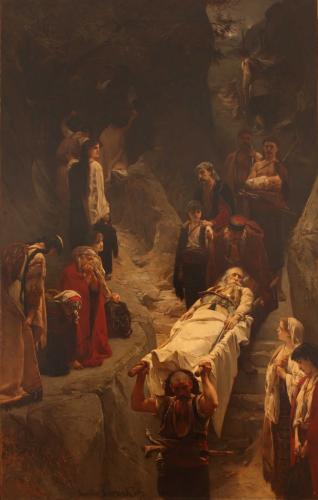 Jaroslav Čermak | A Wounded Montenegrin, 1873 | oil on canvas, 223 x 114.1 cm