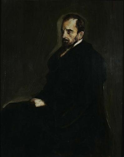 Ljubo Babić | Portrait of Miroslav Krleža, 1918 | oil on canvas, 46.2 x 37 cm
