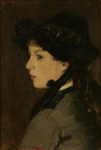 Nikola Mašić | Portrait of a Little Girl, 1881 | oil on canvas, 62 x 56 cm