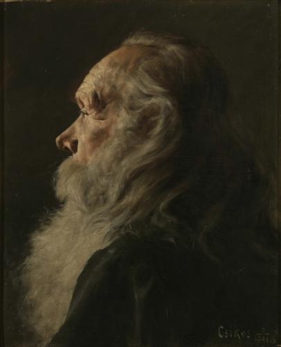 Bela Čikoš Sesija | An Old Man, 1881 | oil on canvas, 46.7 x 37.9 cm