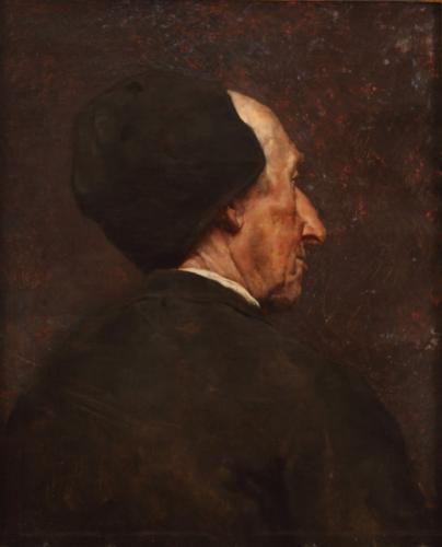 Ferdo Vesel | An Old Man from Gorenjska, 1883 – 1887 | oil on canvas, 47 x 41.2 cm