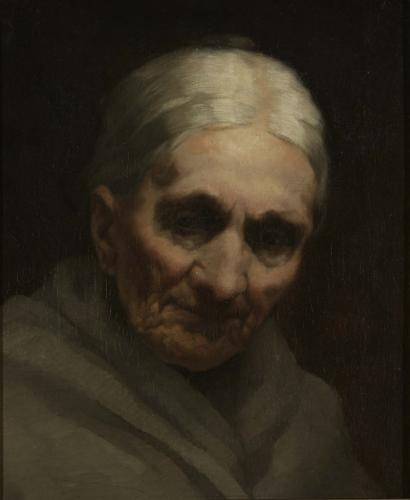 Ferdo Quiquerez | Head of an Old Woman, 1873 – 1874 | oil on canvas, 39 x 32 cm