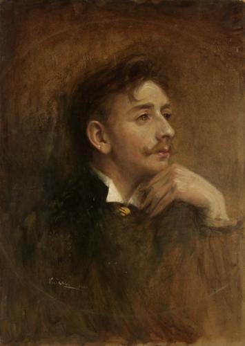 Paško Vučetić | Portrait (study), 1900 | oil on cardboard, 68 x 48.6 cm