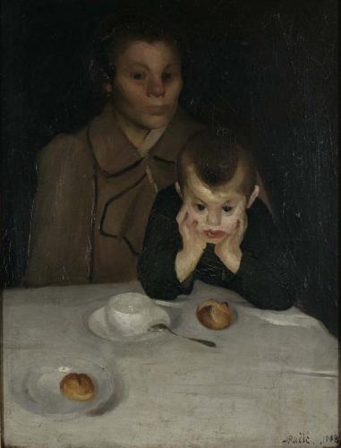 Josip Račić | Mother and Child, 1908 | oil on canvas, 90.5 x 69 cm