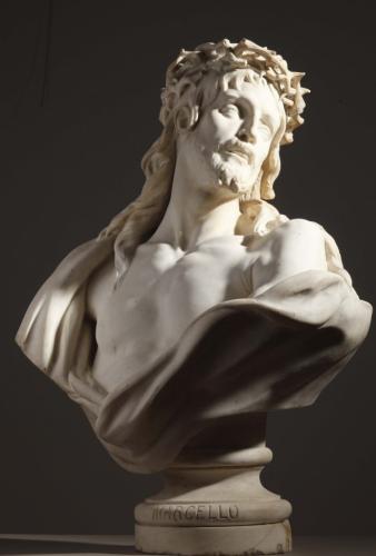 Marcello (Adele d'Affry, Duchesse de Castiglione-Colonna) | Redemptor mundi, 1875 | Carrara marble, 70 x 40 x 74 cm